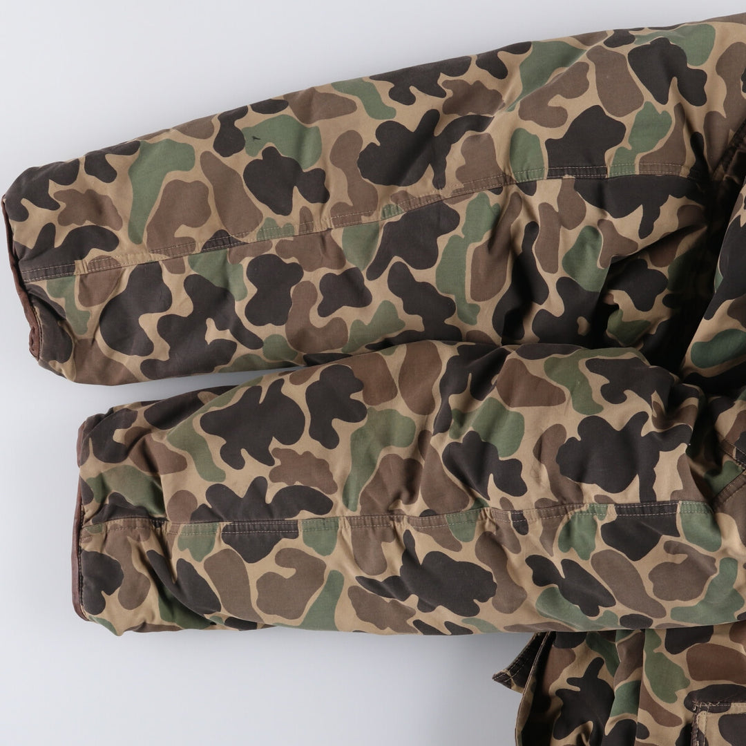 BLACK SHEEP Camouflage Pattern Duck Hunter Camo Down Parka, Men's Size L unclear Khaki type Vintage Second Hand