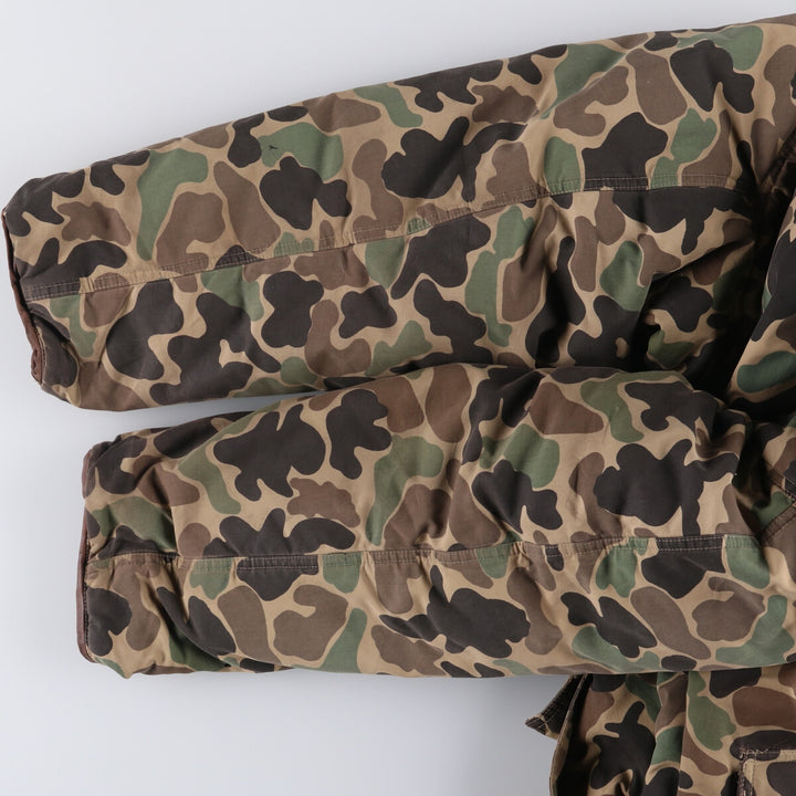 BLACK SHEEP Camouflage Pattern Duck Hunter Camo Down Parka, Men's Size L unclear Khaki type Vintage Second Hand