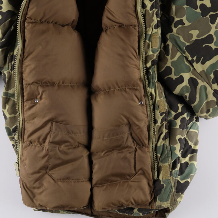 BLACK SHEEP Camouflage Pattern Duck Hunter Camo Down Parka, Men's Size L unclear Khaki type Vintage Second Hand