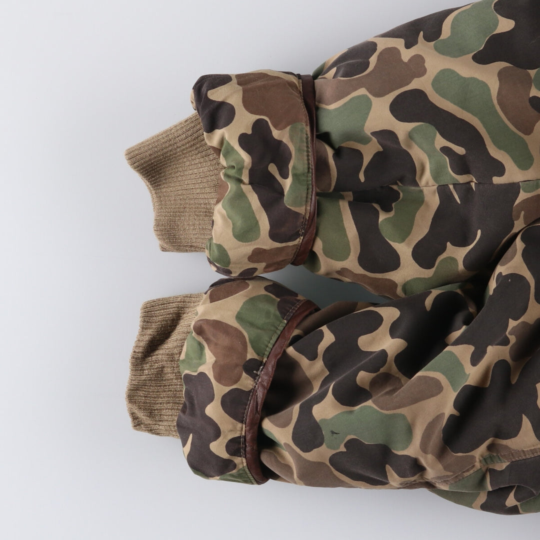 BLACK SHEEP Camouflage Pattern Duck Hunter Camo Down Parka, Men's Size L unclear Khaki type Vintage Second Hand
