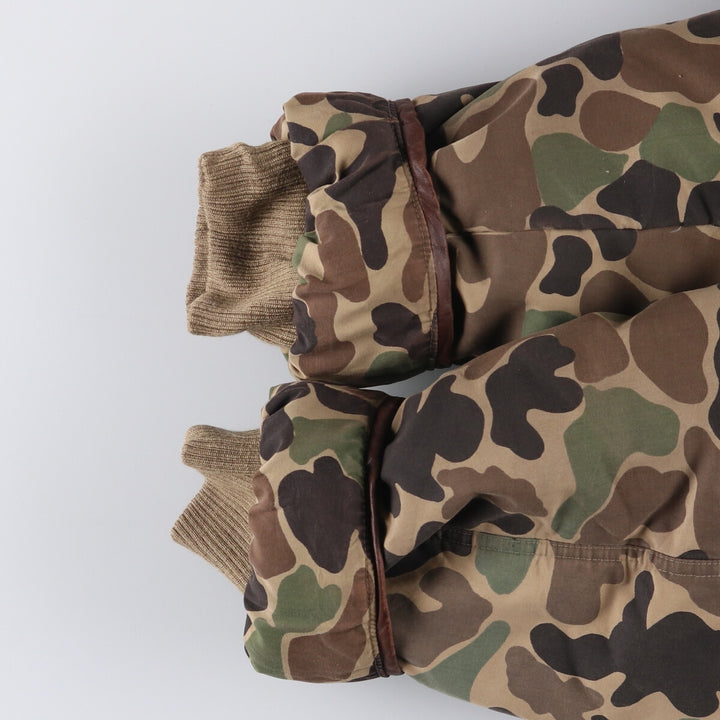 BLACK SHEEP Camouflage Pattern Duck Hunter Camo Down Parka, Men's Size L unclear Khaki type Vintage Second Hand