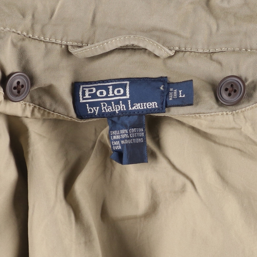 Civilian Ralph Lauren POLO by Ralph Lauren M-43 type military jacket, men's size L cotton Khaki type beige Vintage Second Hand