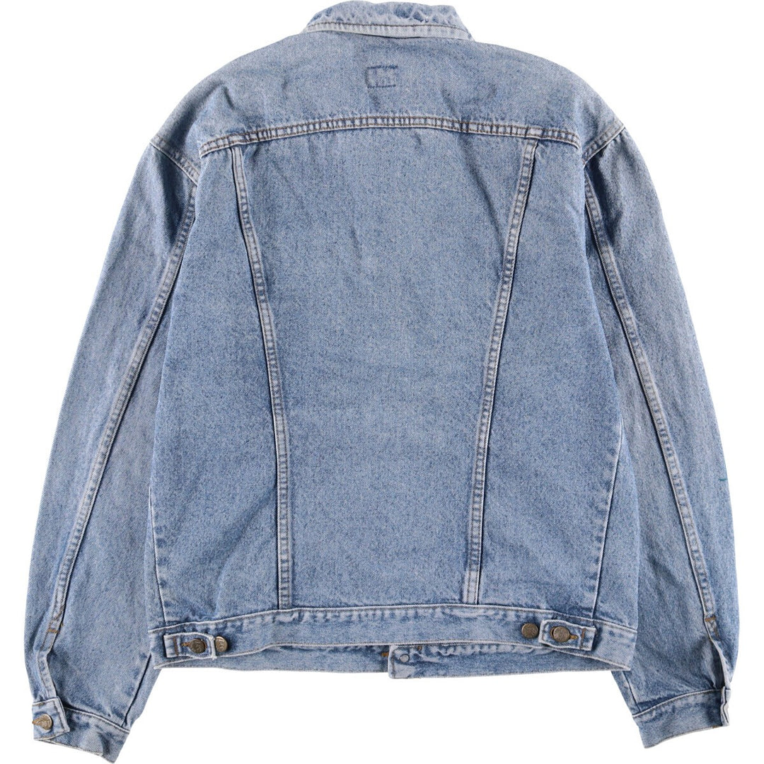 80s~ Lee Riders denim jacket, denim jacket, men's XL size, vintage unclear blue type Vintage Second Hand