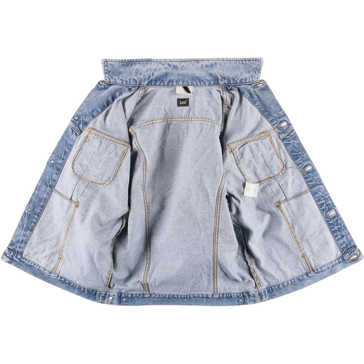 80s~ Lee Riders denim jacket, denim jacket, men's XL size, vintage unclear blue type Vintage Second Hand