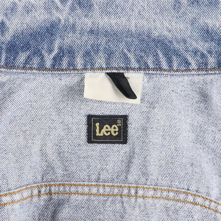80s~ Lee Riders denim jacket, denim jacket, men's XL size, vintage unclear blue type Vintage Second Hand