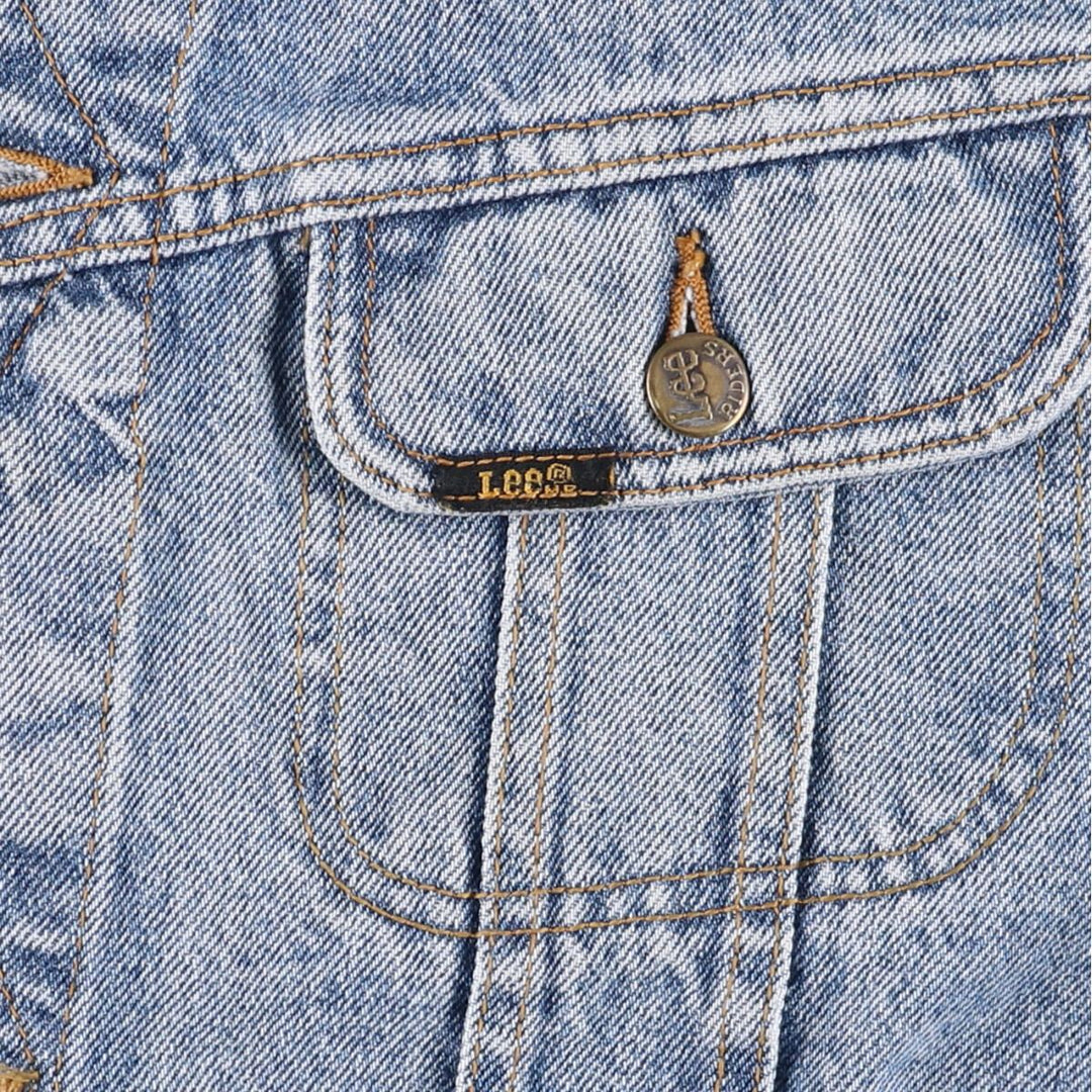 80s~ Lee Riders denim jacket, denim jacket, men's XL size, vintage unclear blue type Vintage Second Hand