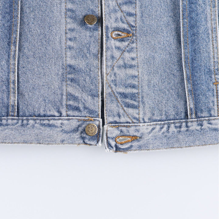 80s~ Lee Riders denim jacket, denim jacket, men's XL size, vintage unclear blue type Vintage Second Hand