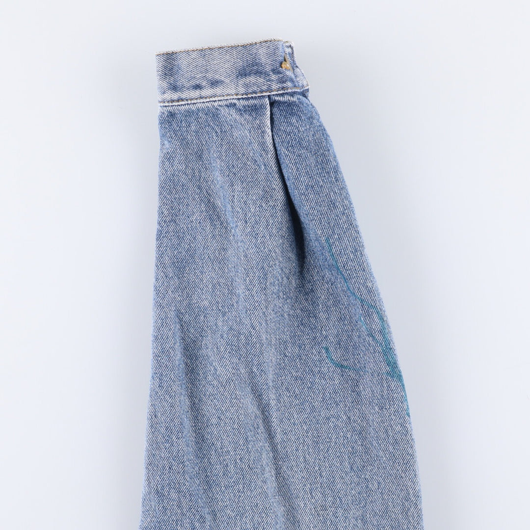 80s~ Lee Riders denim jacket, denim jacket, men's XL size, vintage unclear blue type Vintage Second Hand