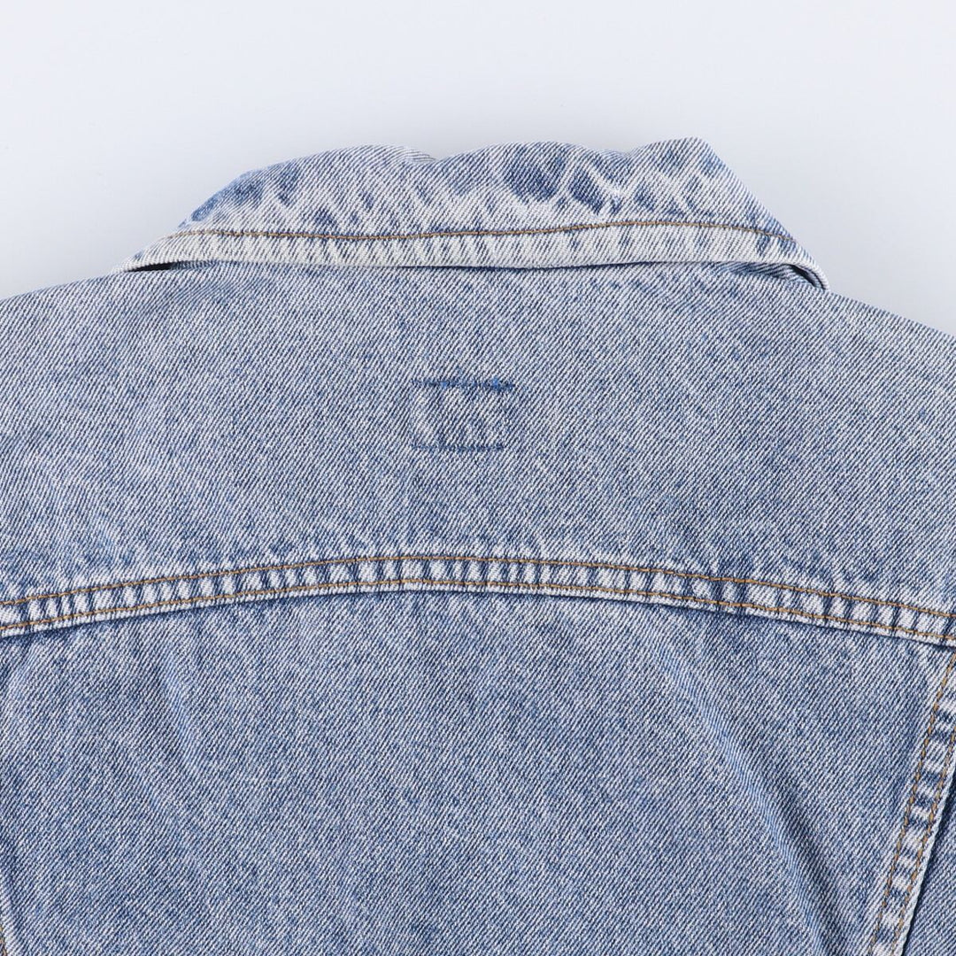 80s~ Lee Riders denim jacket, denim jacket, men's XL size, vintage unclear blue type Vintage Second Hand