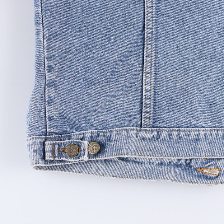 80s~ Lee Riders denim jacket, denim jacket, men's XL size, vintage unclear blue type Vintage Second Hand