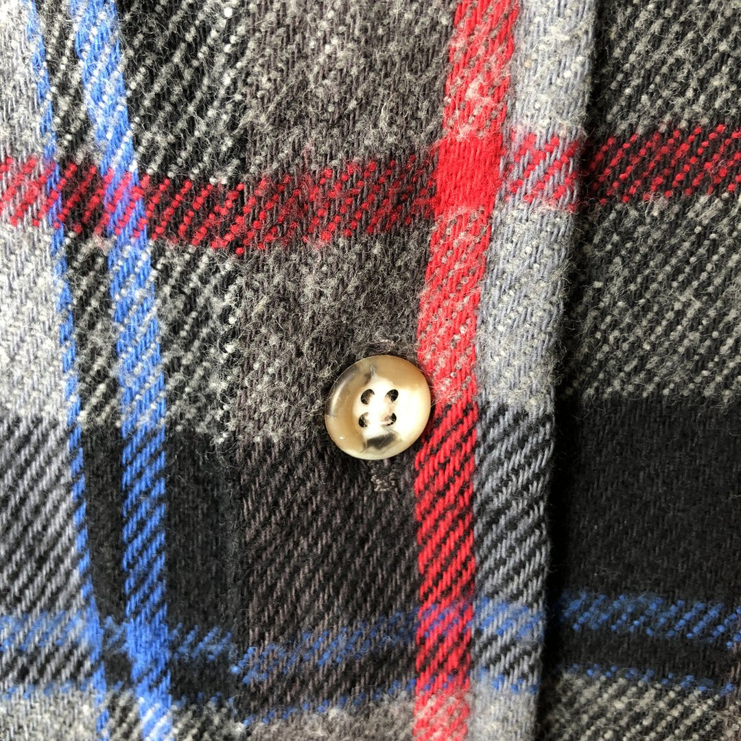 90'S FIELD AND STREAM FIELD AND STREAM Long Sleeve Flannel Check Shirt Men's L Size Vintage cotton gray type Vintage Second Hand