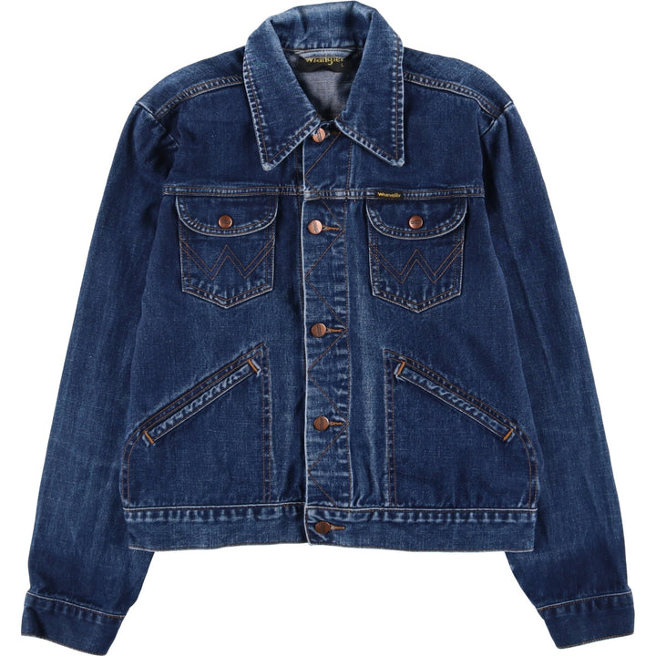 Vintage 1990'S Wrangler denim jacket, size L, men's cotton blue type Vintage Second Hand