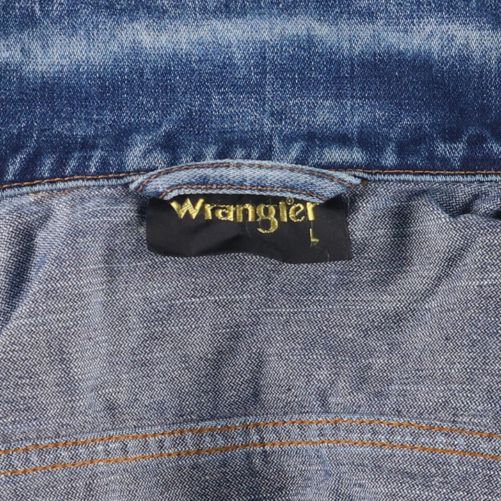 Vintage 1990'S Wrangler denim jacket, size L, men's cotton blue type Vintage Second Hand