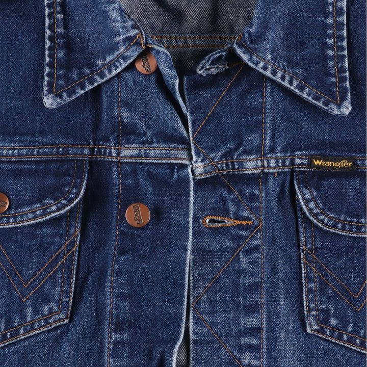 Vintage 1990'S Wrangler denim jacket, size L, men's cotton blue type Vintage Second Hand
