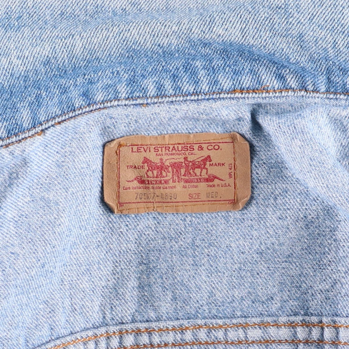 Vintage 1990'S Levi's 70507-4890 denim jacket, made in the USA, size M. cotton blue type Vintage Second Hand