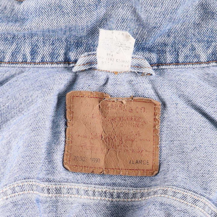 90'S Levi's 70507-4890 Denim Jacket, Men's Size XL, Vintage cotton blue type Vintage Second Hand