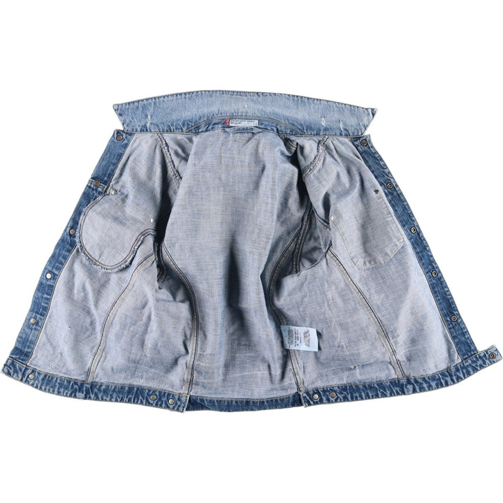 2000'S Levi's ENGINEERED 70100-1655 Euro Model Denim Jacket, Men's Size Medium cotton blue type Vintage Second Hand