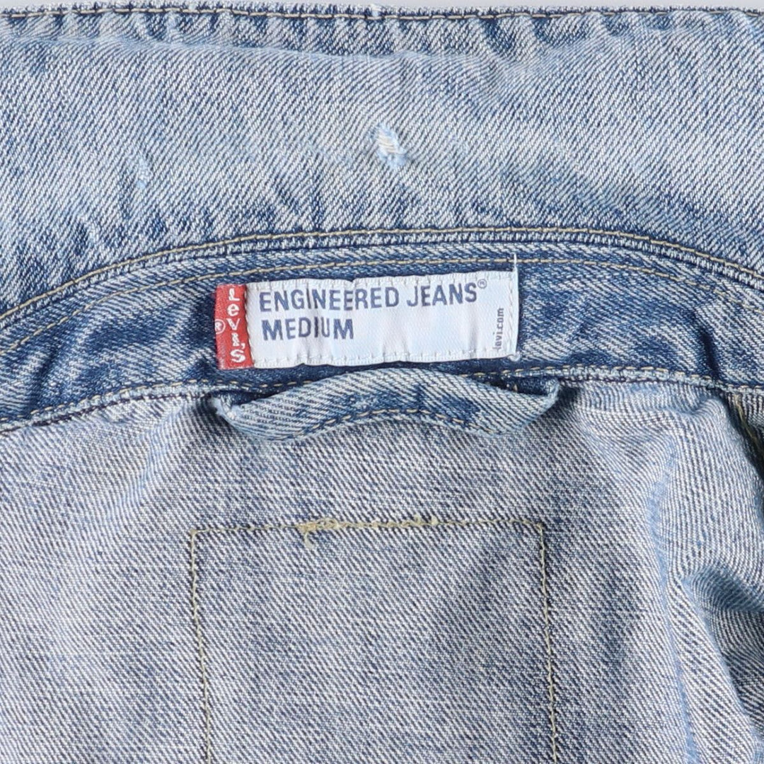 2000'S Levi's ENGINEERED 70100-1655 Euro Model Denim Jacket, Men's Size Medium cotton blue type Vintage Second Hand