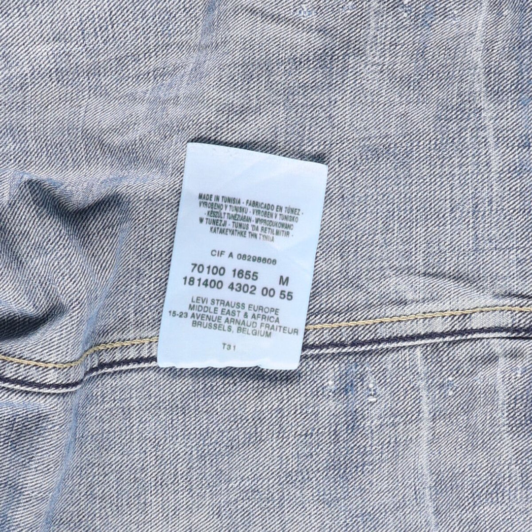 2000'S Levi's ENGINEERED 70100-1655 Euro Model Denim Jacket, Men's Size Medium cotton blue type Vintage Second Hand