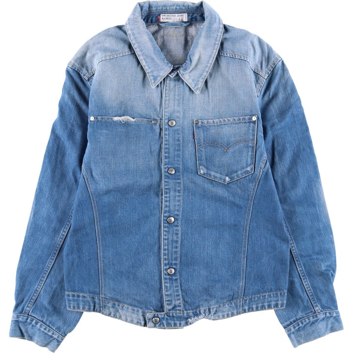 2000'S Levi's ENGINEERED 70100-0860 Euro Model Denim Jacket, Men's Size XL cotton blue type Vintage Second Hand