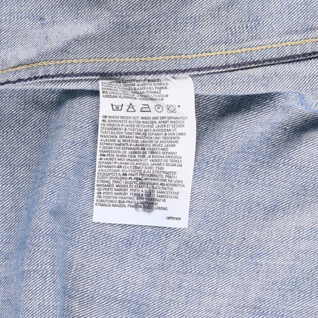2000'S Levi's ENGINEERED 70100-0860 Euro Model Denim Jacket, Men's Size XL cotton blue type Vintage Second Hand