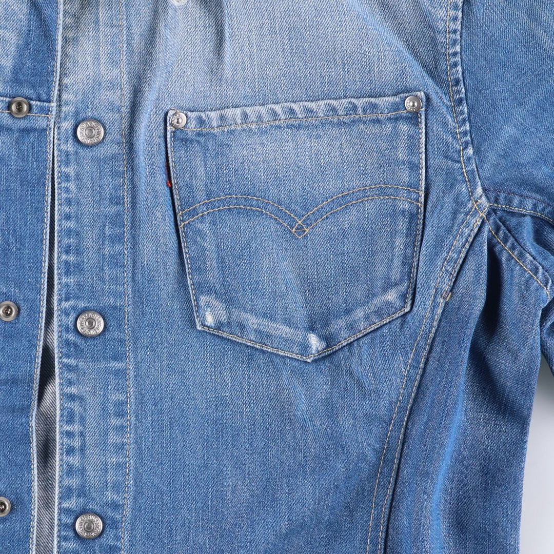 2000'S Levi's ENGINEERED 70100-0860 Euro Model Denim Jacket, Men's Size XL cotton blue type Vintage Second Hand