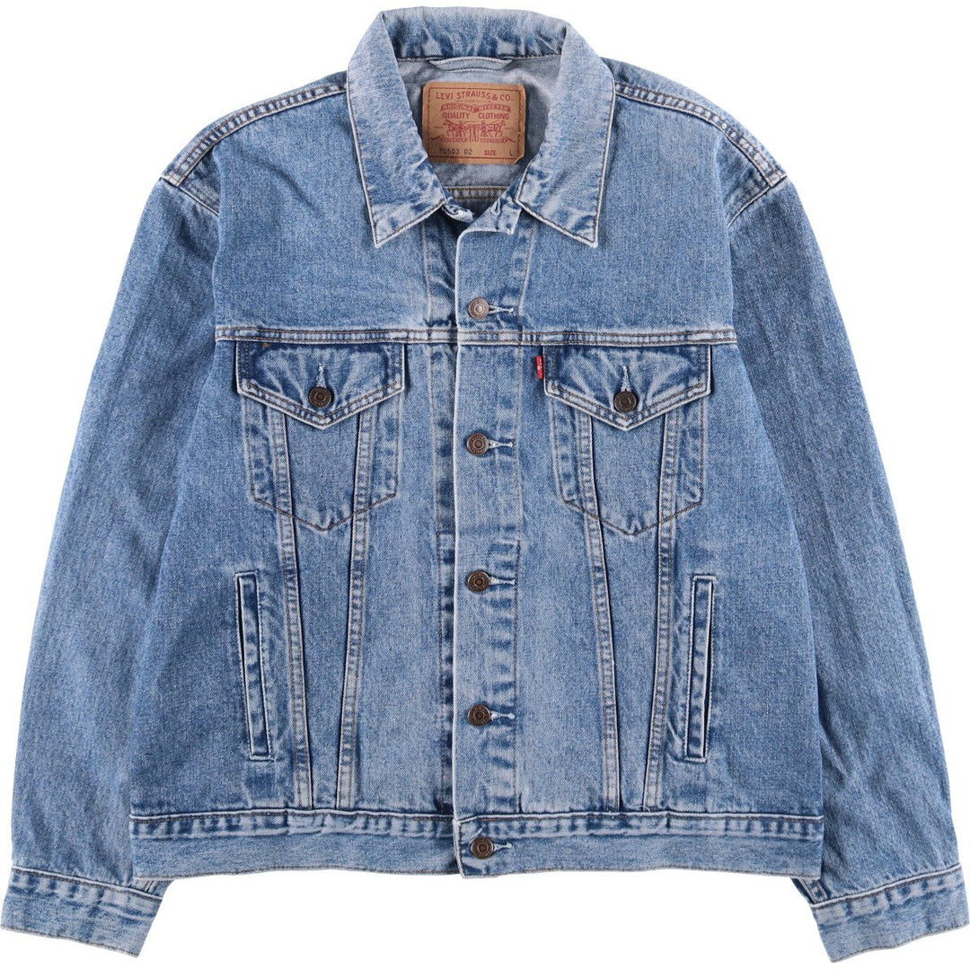 90'S Levi's 70503-0216 denim jacket, denim jacket, men's size L, vintage cotton blue type Vintage Second Hand