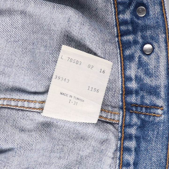 90'S Levi's 70503-0216 denim jacket, denim jacket, men's size L, vintage cotton blue type Vintage Second Hand