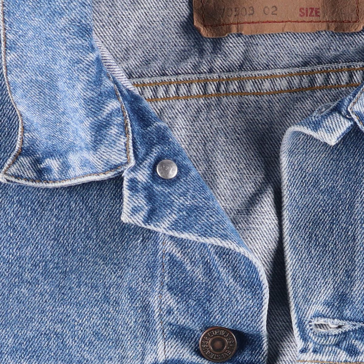 90'S Levi's 70503-0216 Denim Jacket, Men's Size XL, Vintage cotton blue type Vintage Second Hand