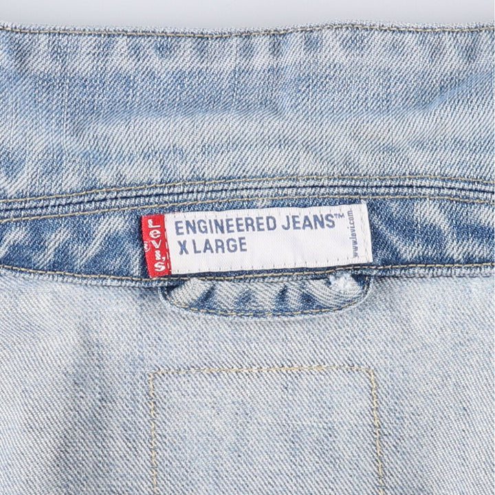 2000'S Levi's ENGINEERED 70100-0853 Euro Model Denim Jacket, Men's Size XL cotton blue type Vintage Second Hand