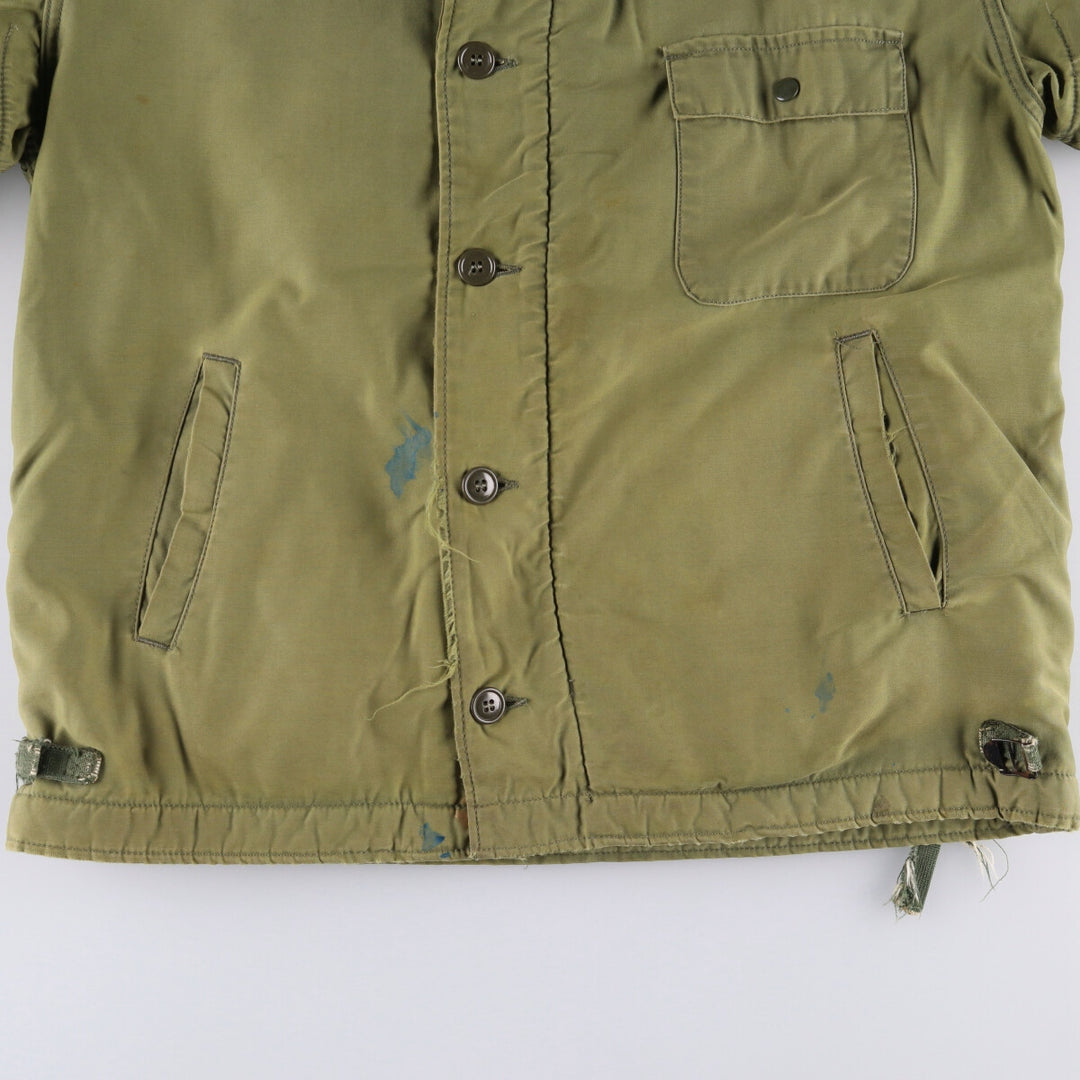 Special Price: Vintage A-2 Deck Jacket, Military Style, Men's Size L unclear Khaki type sage green Vintage Second Hand