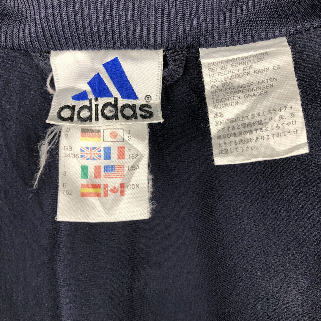 00'S adidas jersey track jacket, men's size S polyester navy blue type Vintage Second Hand