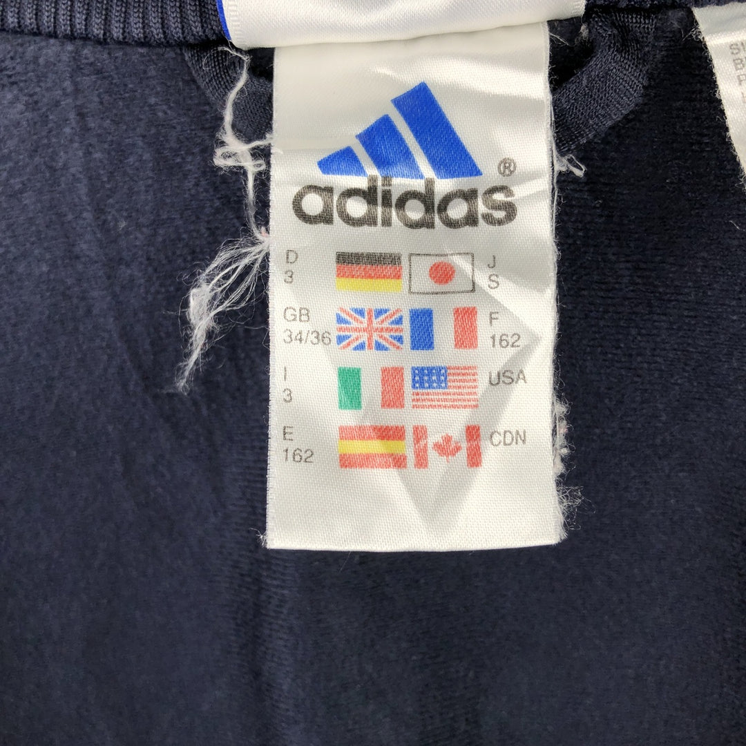 00'S adidas jersey track jacket, men's size S polyester navy blue type Vintage Second Hand