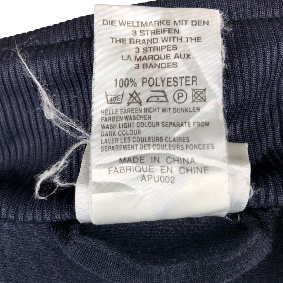 00'S adidas jersey track jacket, men's size S polyester navy blue type Vintage Second Hand