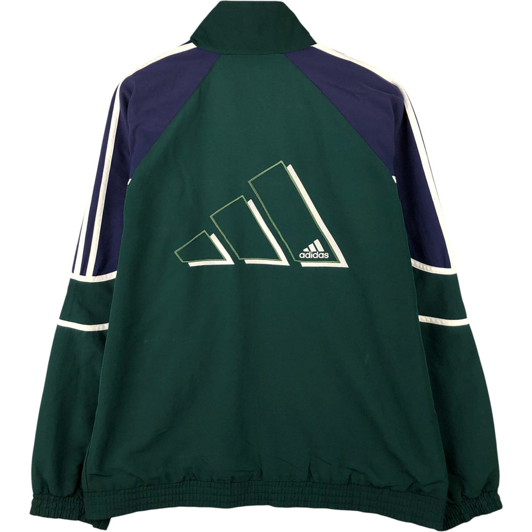 Vintage 90'S Adidas track jacket with back logo, size M, men's unclear Green type dark green Vintage Second Hand