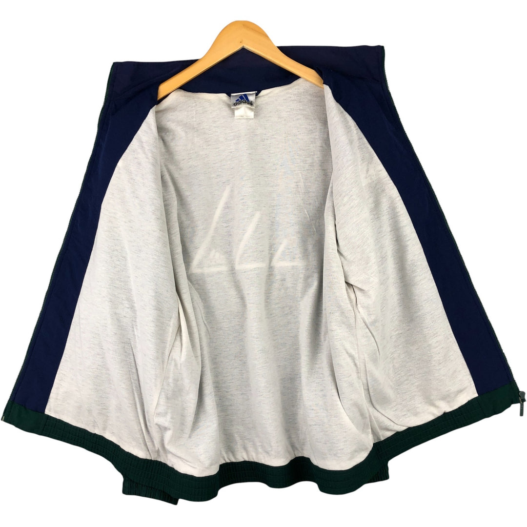 Vintage 90'S Adidas track jacket with back logo, size M, men's unclear Green type dark green Vintage Second Hand