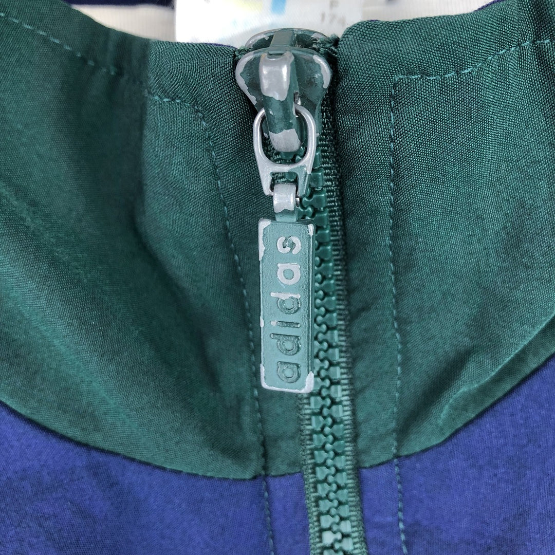 Vintage 90'S Adidas track jacket with back logo, size M, men's unclear Green type dark green Vintage Second Hand