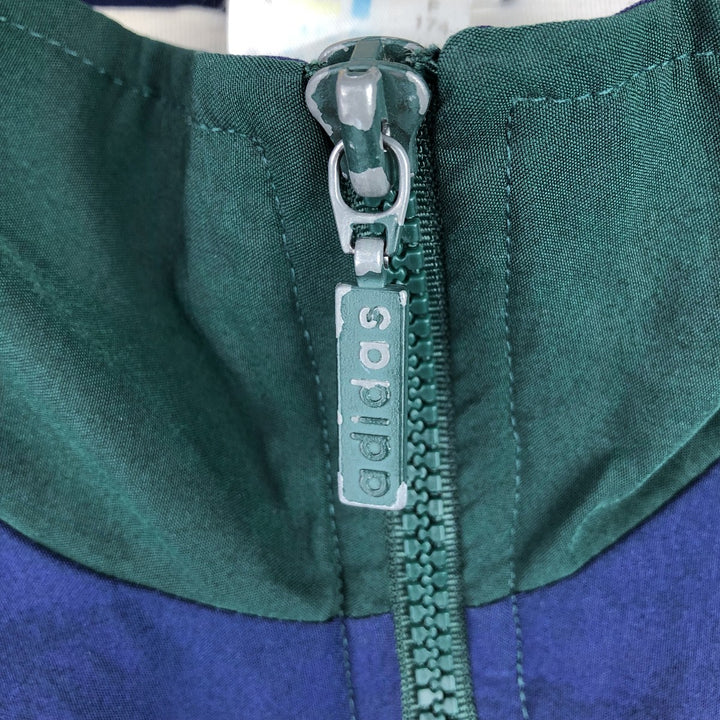 Vintage 90'S Adidas track jacket with back logo, size M, men's unclear Green type dark green Vintage Second Hand