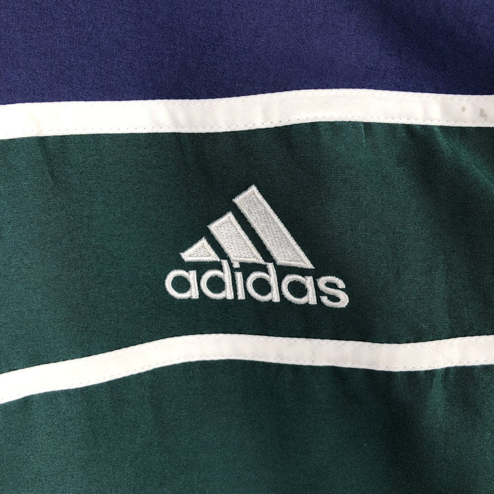 Vintage 90'S Adidas track jacket with back logo, size M, men's unclear Green type dark green Vintage Second Hand