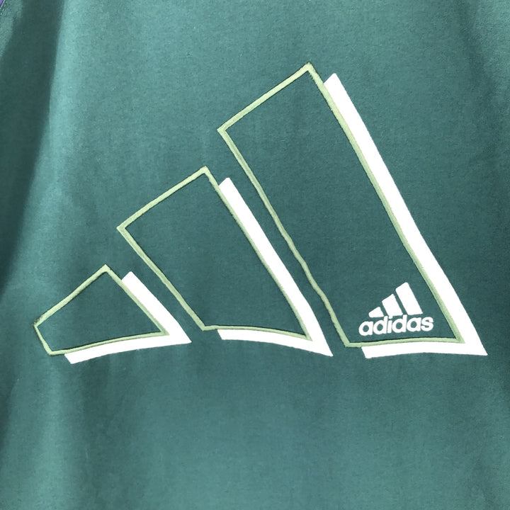 Vintage 90'S Adidas track jacket with back logo, size M, men's unclear Green type dark green Vintage Second Hand