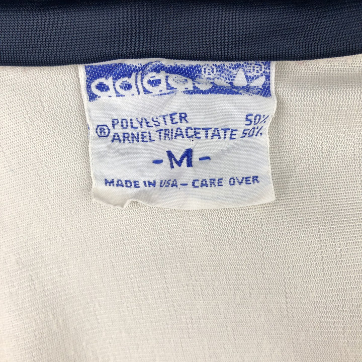 Vintage 70s-80'S Adidas tricolor track jacket, made in the USA, size M, men's. polyester navy blue type Vintage Second Hand