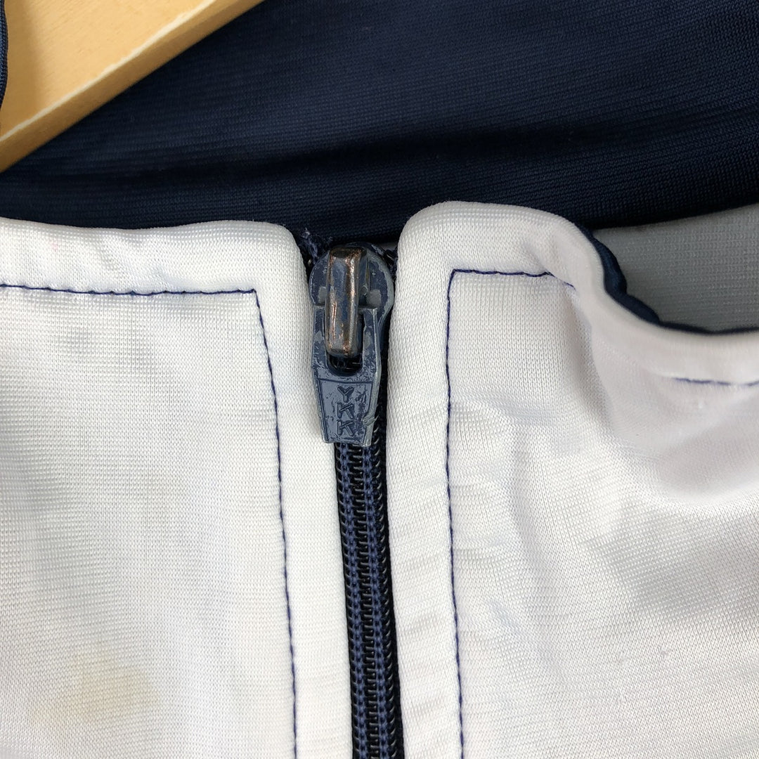 Vintage 70s-80'S Adidas tricolor track jacket, made in the USA, size M, men's. polyester navy blue type Vintage Second Hand