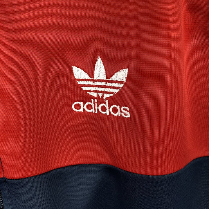 Vintage 70s-80'S Adidas tricolor track jacket, made in the USA, size M, men's. polyester navy blue type Vintage Second Hand
