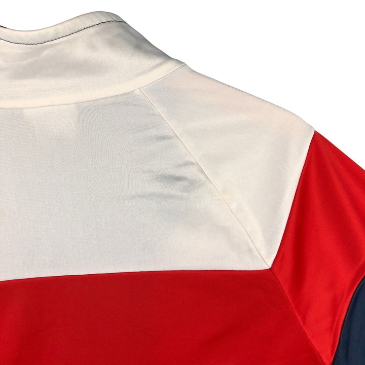 Vintage 70s-80'S Adidas tricolor track jacket, made in the USA, size M, men's. polyester navy blue type Vintage Second Hand