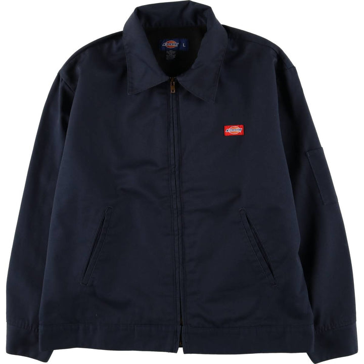 Dickies padded work jacket, men's size L polyester navy blue type Vintage Second Hand