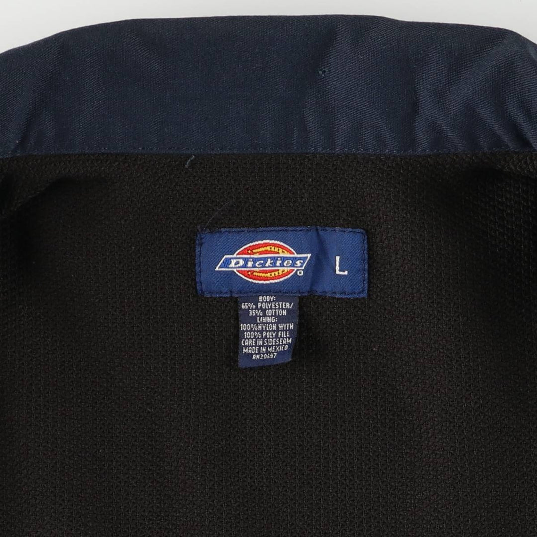 Dickies padded work jacket, men's size L polyester navy blue type Vintage Second Hand