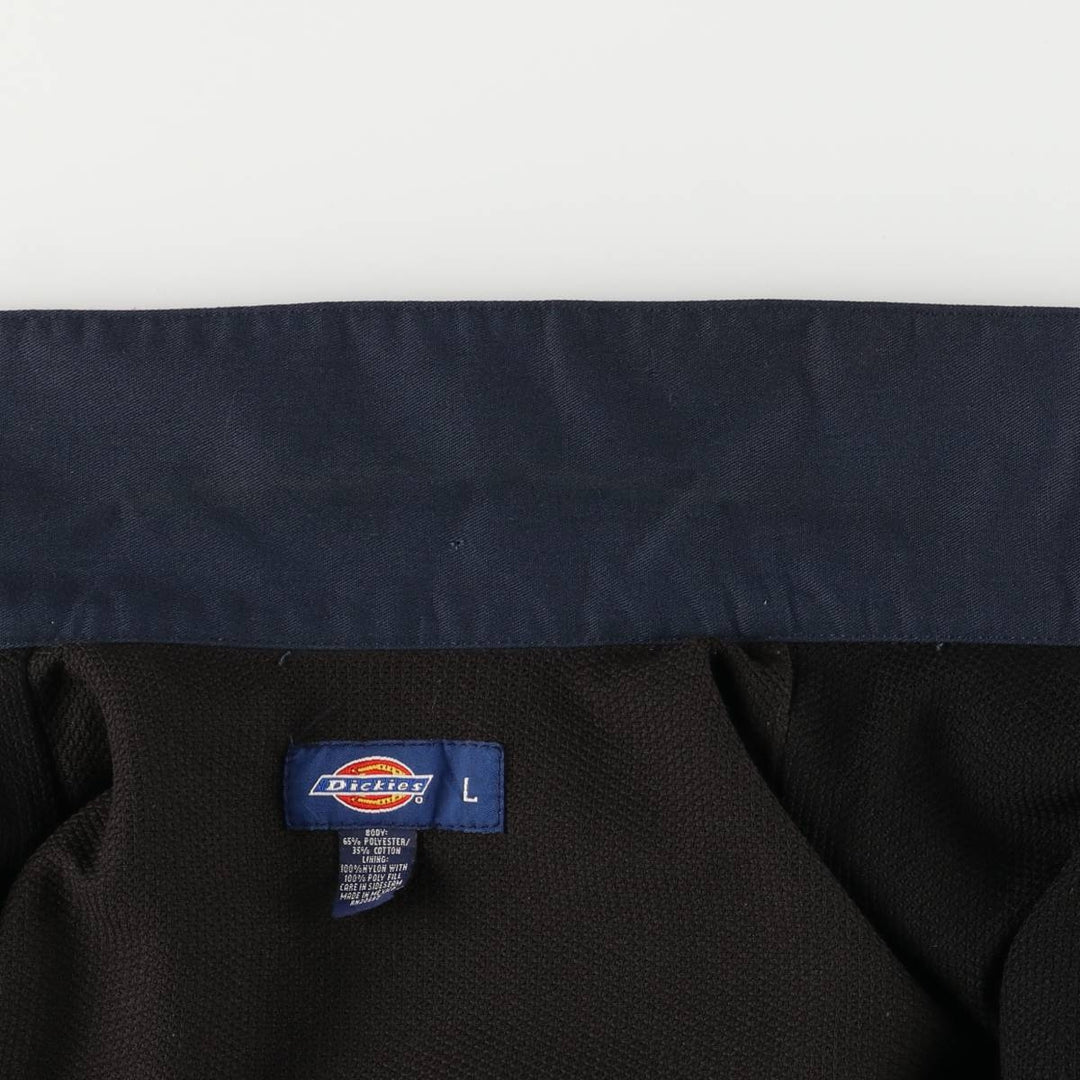 Dickies padded work jacket, men's size L polyester navy blue type Vintage Second Hand