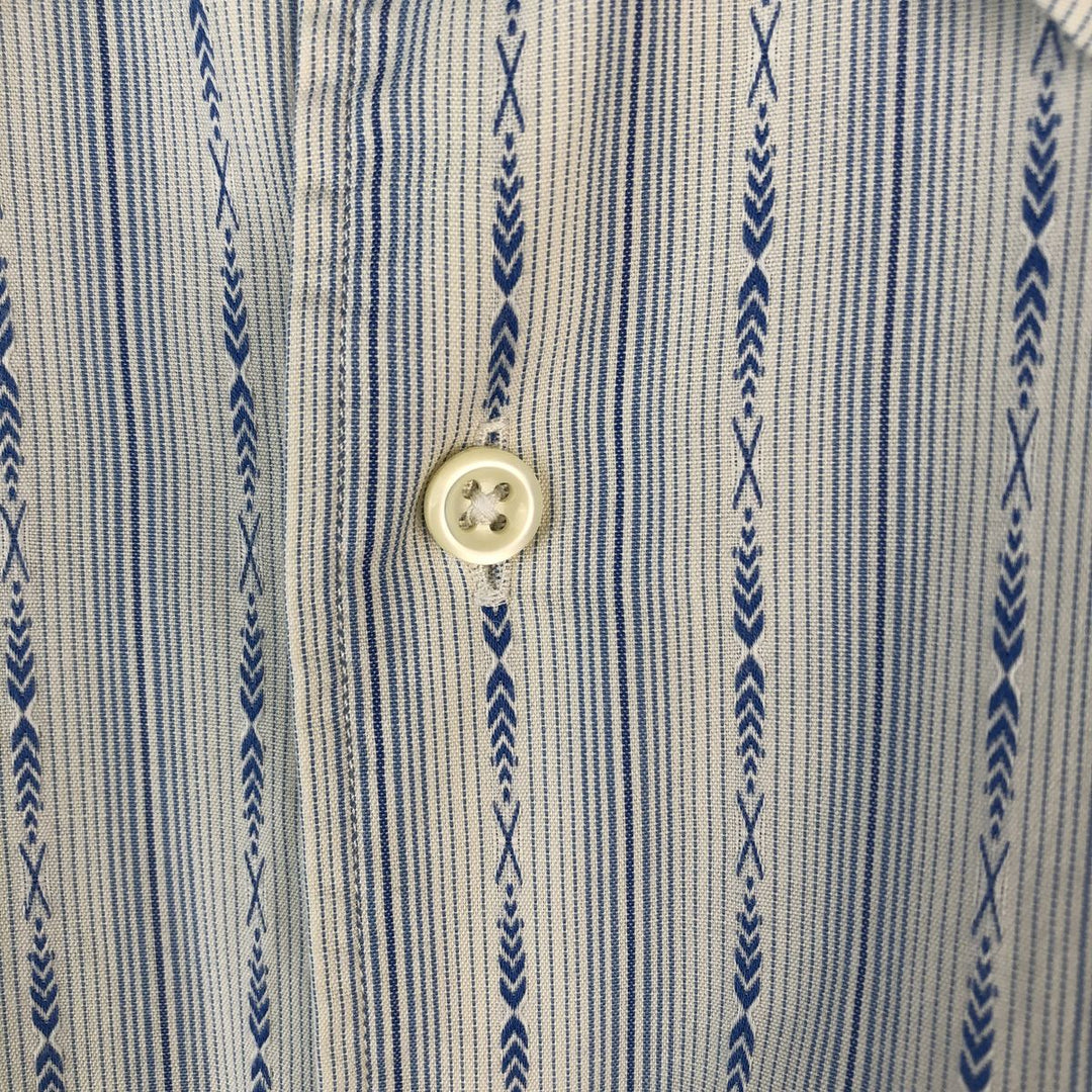 Ralph Lauren Merrin long-sleeved cotton striped shirt, men's XXL cotton white type Vintage Second Hand