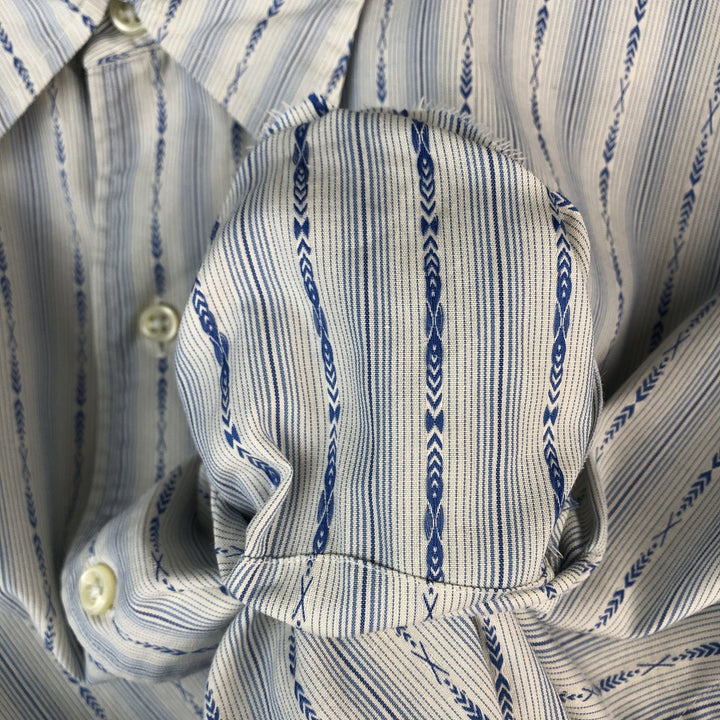 Ralph Lauren Merrin long-sleeved cotton striped shirt, men's XXL cotton white type Vintage Second Hand