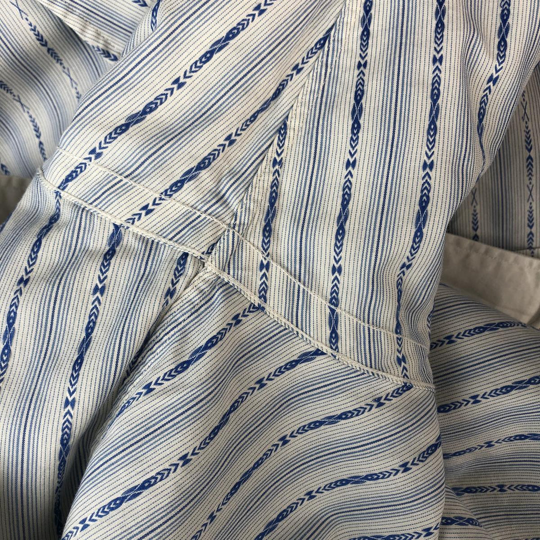 Ralph Lauren Merrin long-sleeved cotton striped shirt, men's XXL cotton white type Vintage Second Hand
